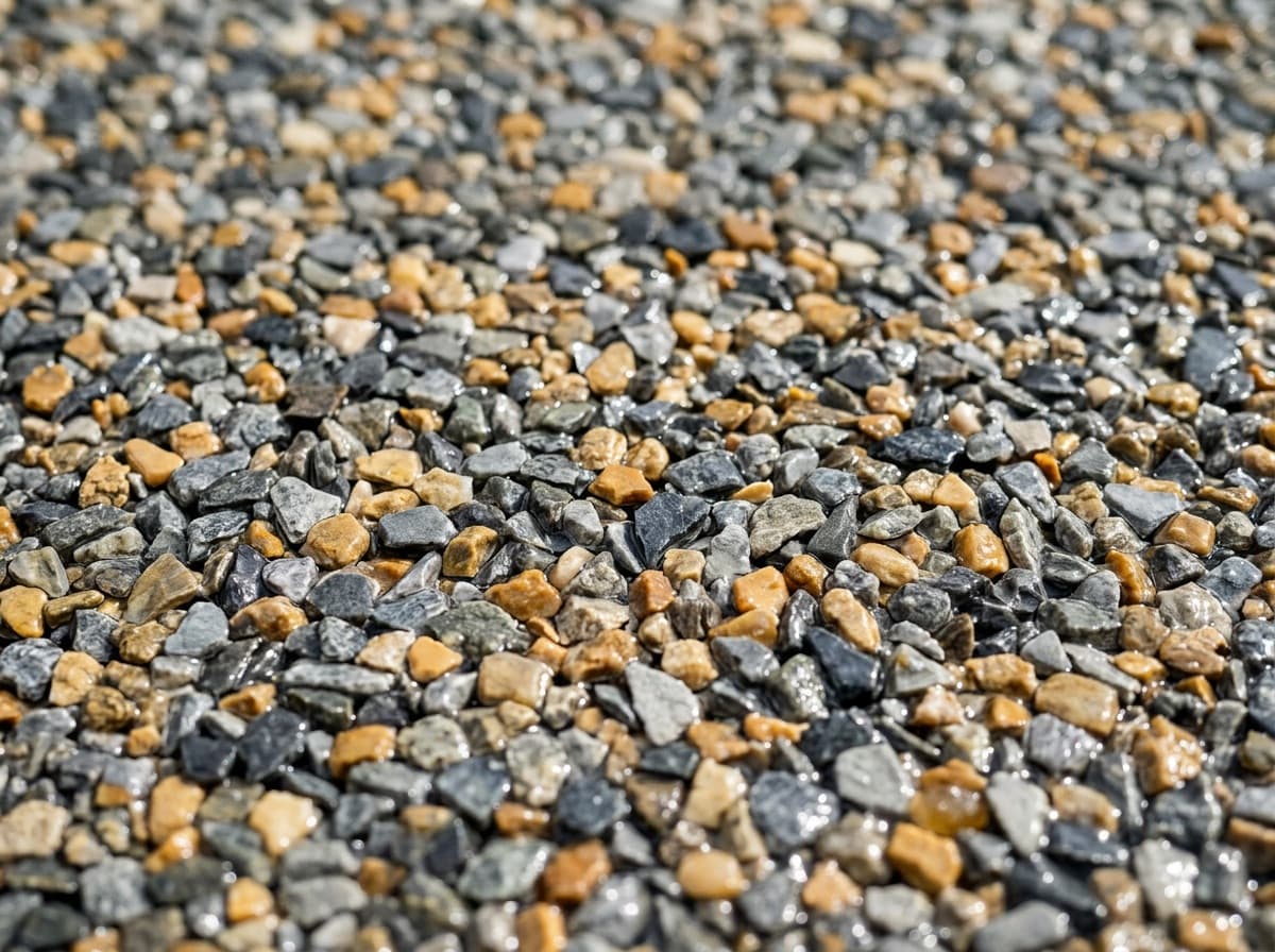Decorative resin aggregate detail